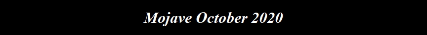 Mojave October 2020